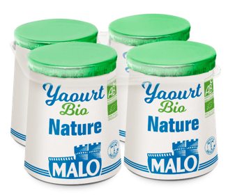 Malo Les BIO yaourt nature BIO lait frais origine France