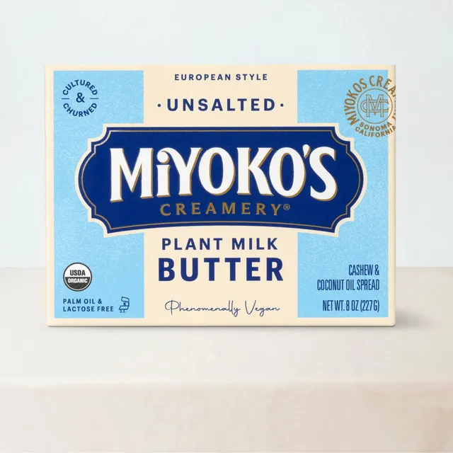 Miyoko's Plant Milk Euro Butter doux cajou bio pâtisserie