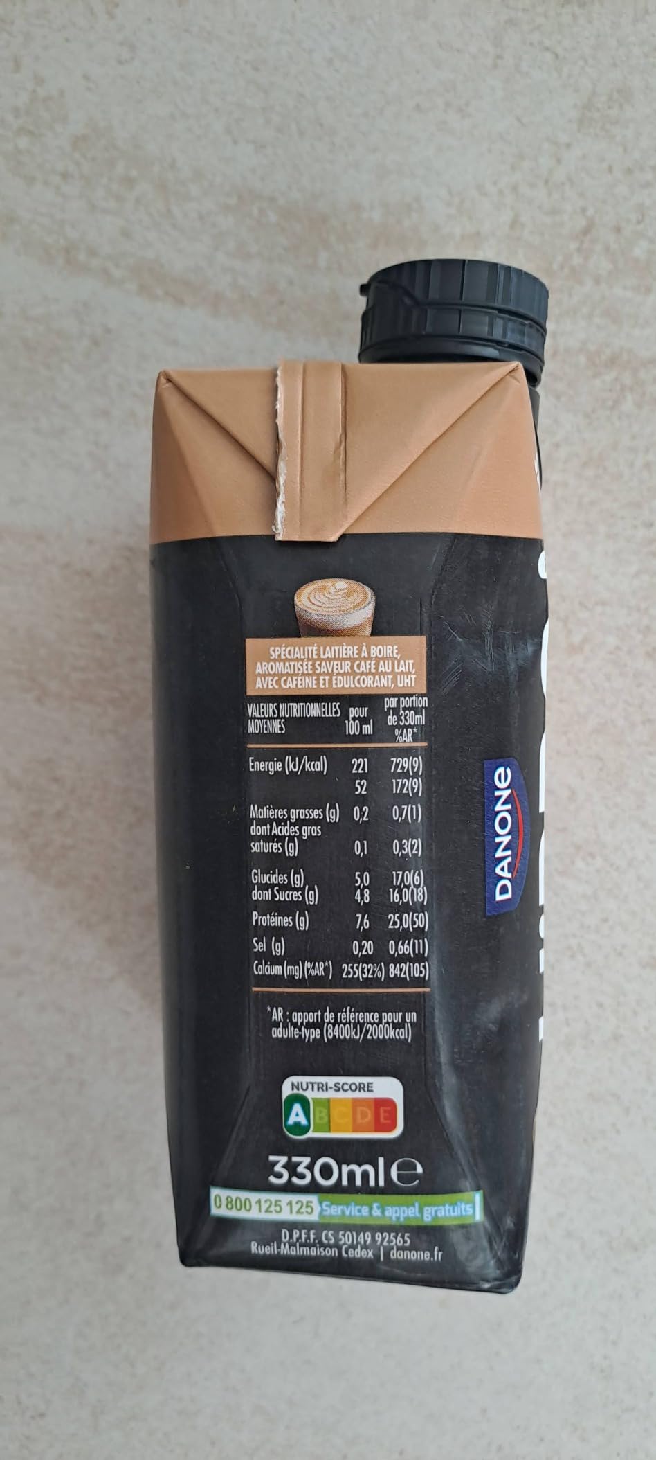 Hipro Boisson Protéinée Café Latte 8 x 330ml Sans Lactose