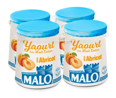 Malo Les Yaourts yaourt saveur abricot au lait frais