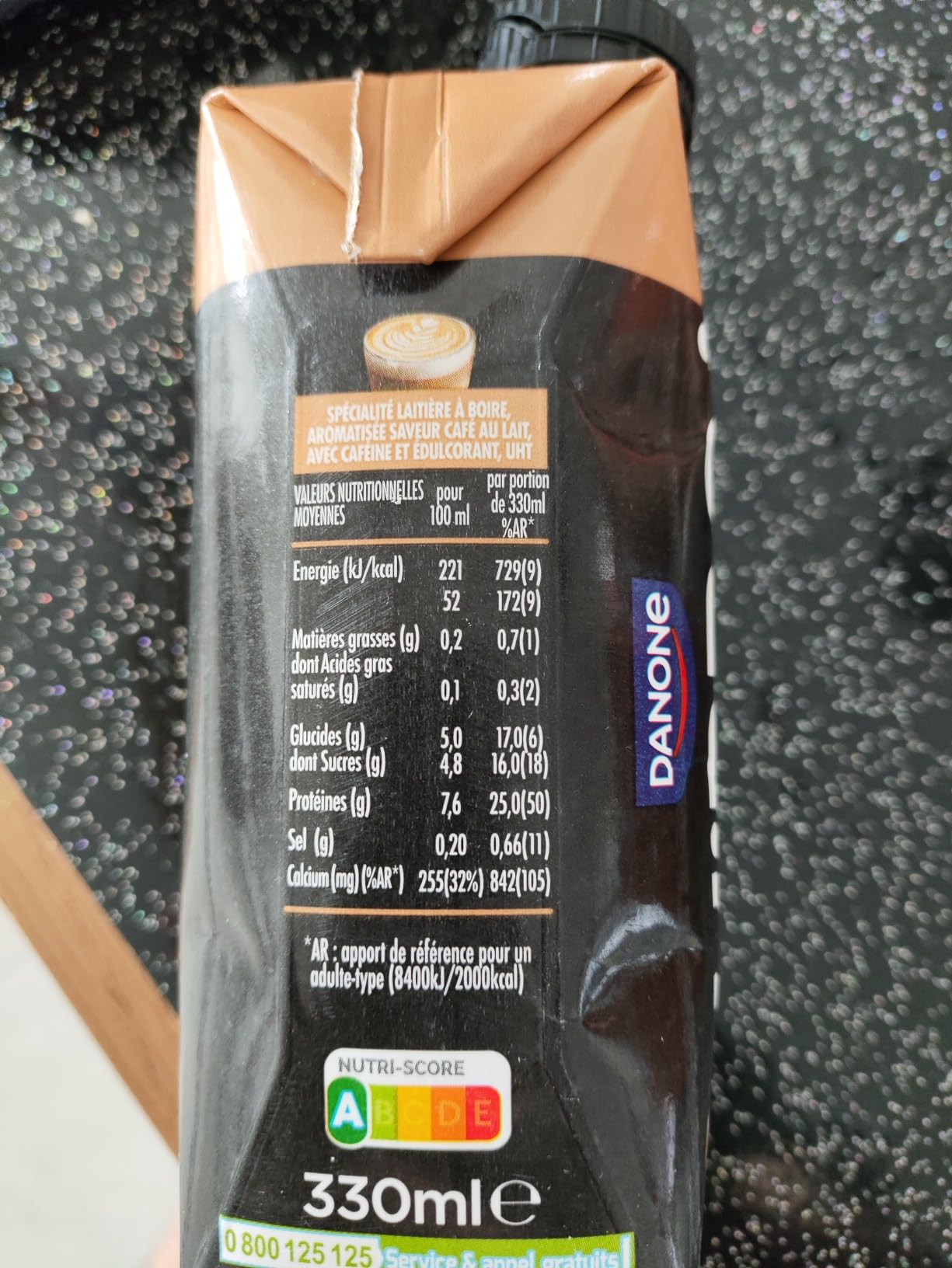 Hipro Boisson Protéinée Café Latte 8 x 330ml Sans Lactose