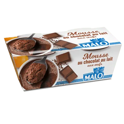 Malo Les Desserts Mousse Chocolat au Lait aux Œufs