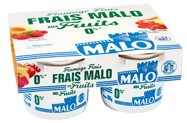 Malo Les Fromages Frais 0% aux Fruits Frais Léger