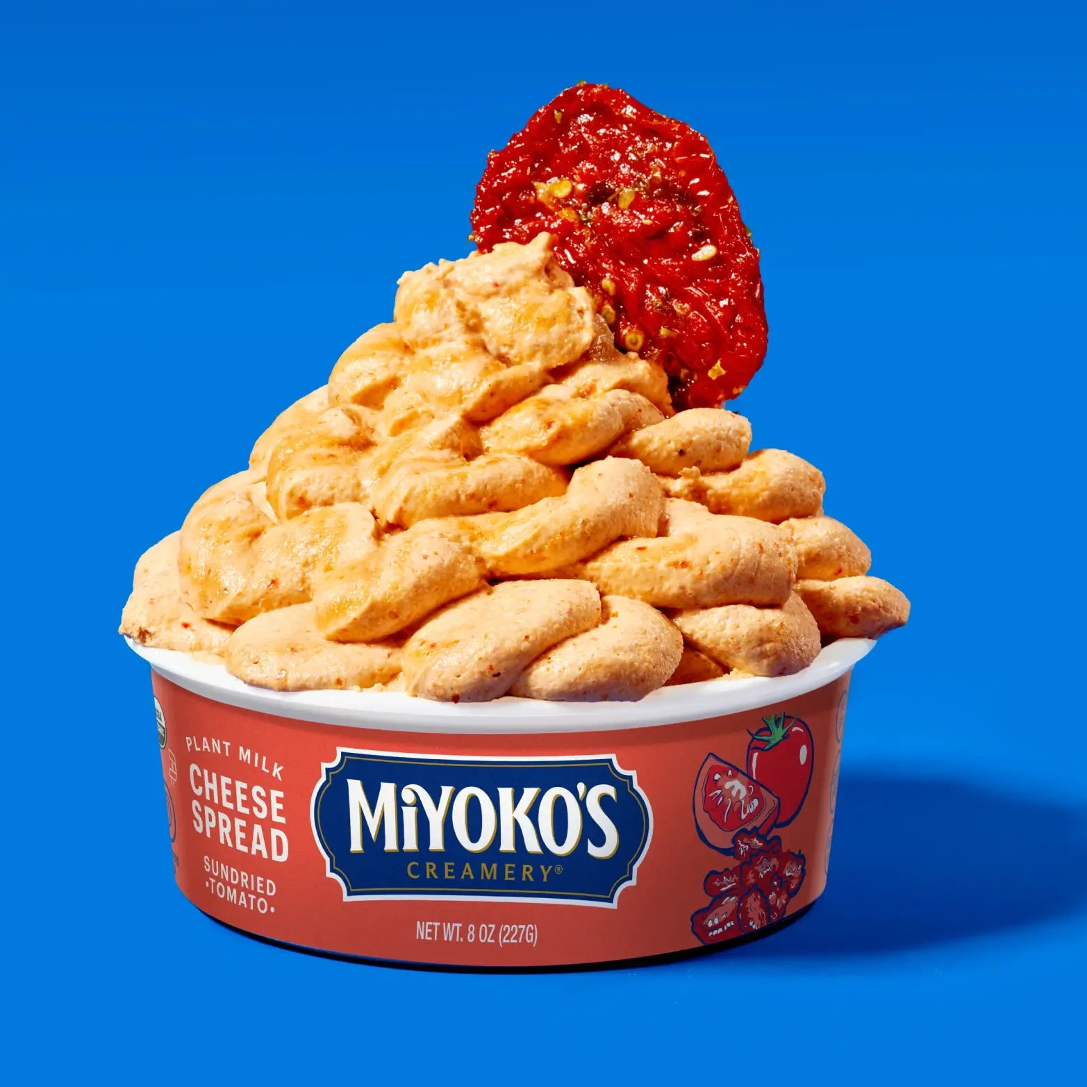 Miyoko's Plant Milk Cheese Spread fromage vegan tomate séchée