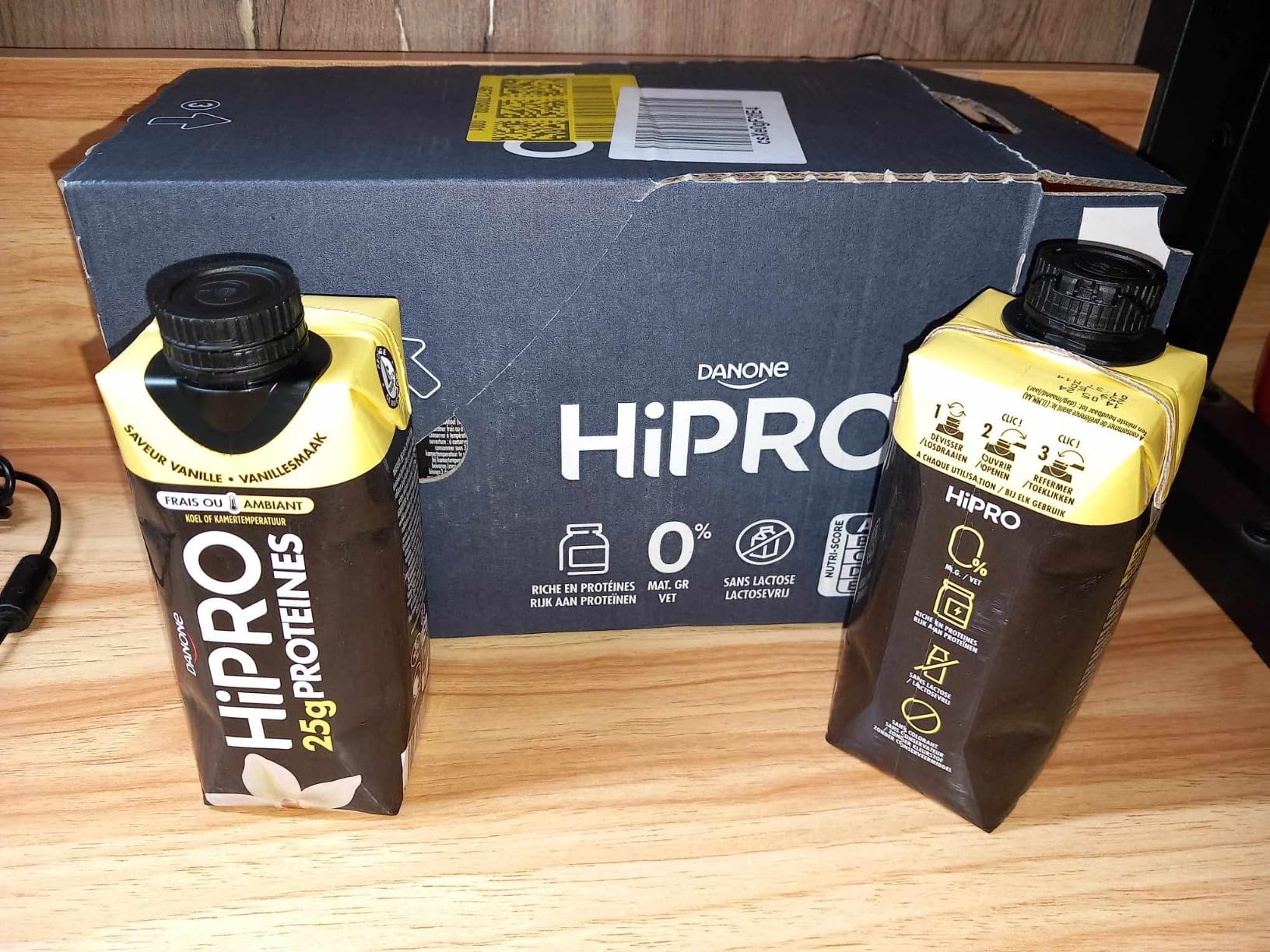 Hipro Boisson Protéinée Vanille 8 x 330ml Sans Lactose