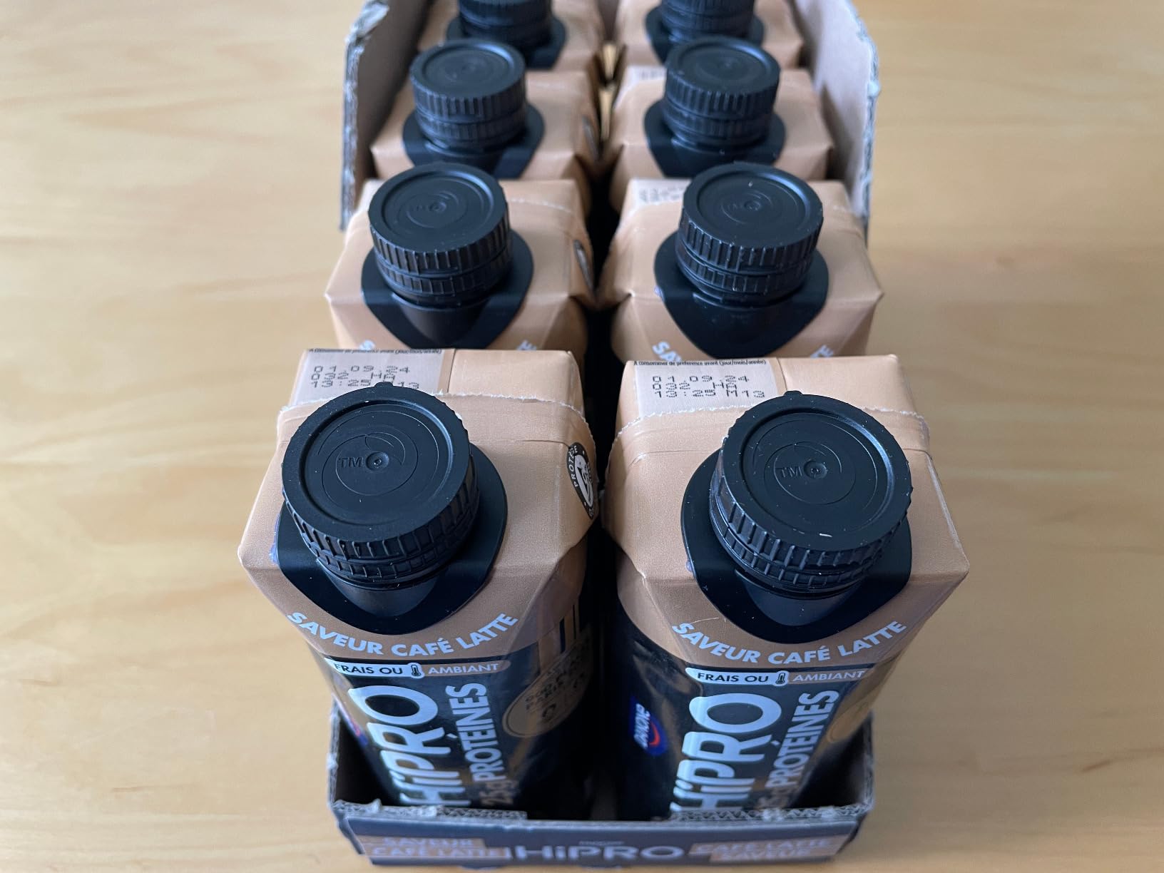 Hipro Boisson Protéinée Café Latte 8 x 330ml Sans Lactose