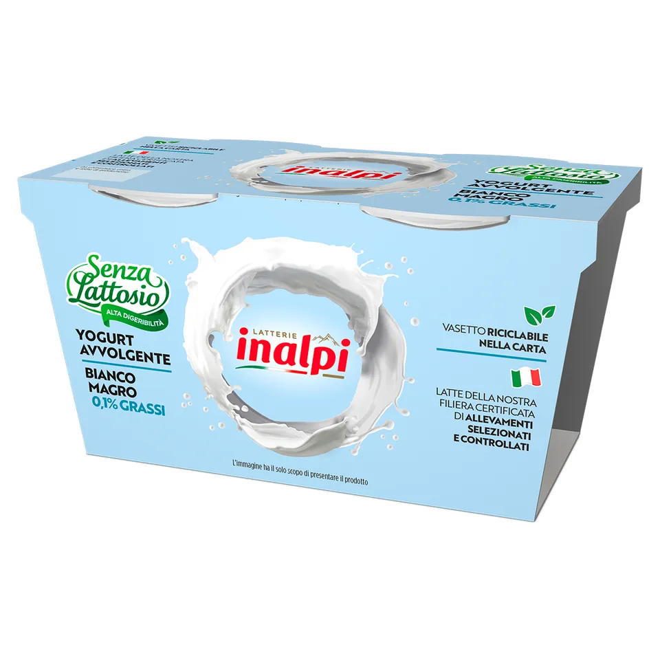 Inalpi Yogurt blanc maigre sans lactose yaourt 2x125g