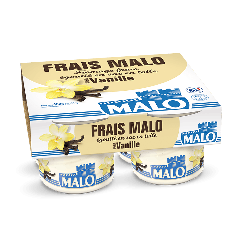 Malo Les Fromages frais Saveur Vanille fromage frais vanille