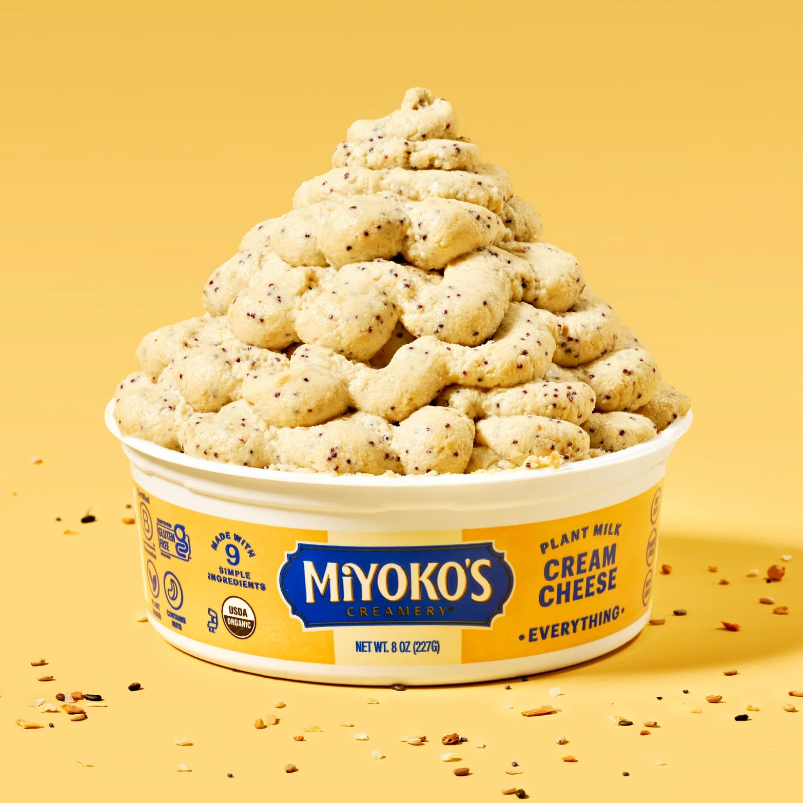 Miyoko's Plant Milk Cream Cheese everything cajou vegan