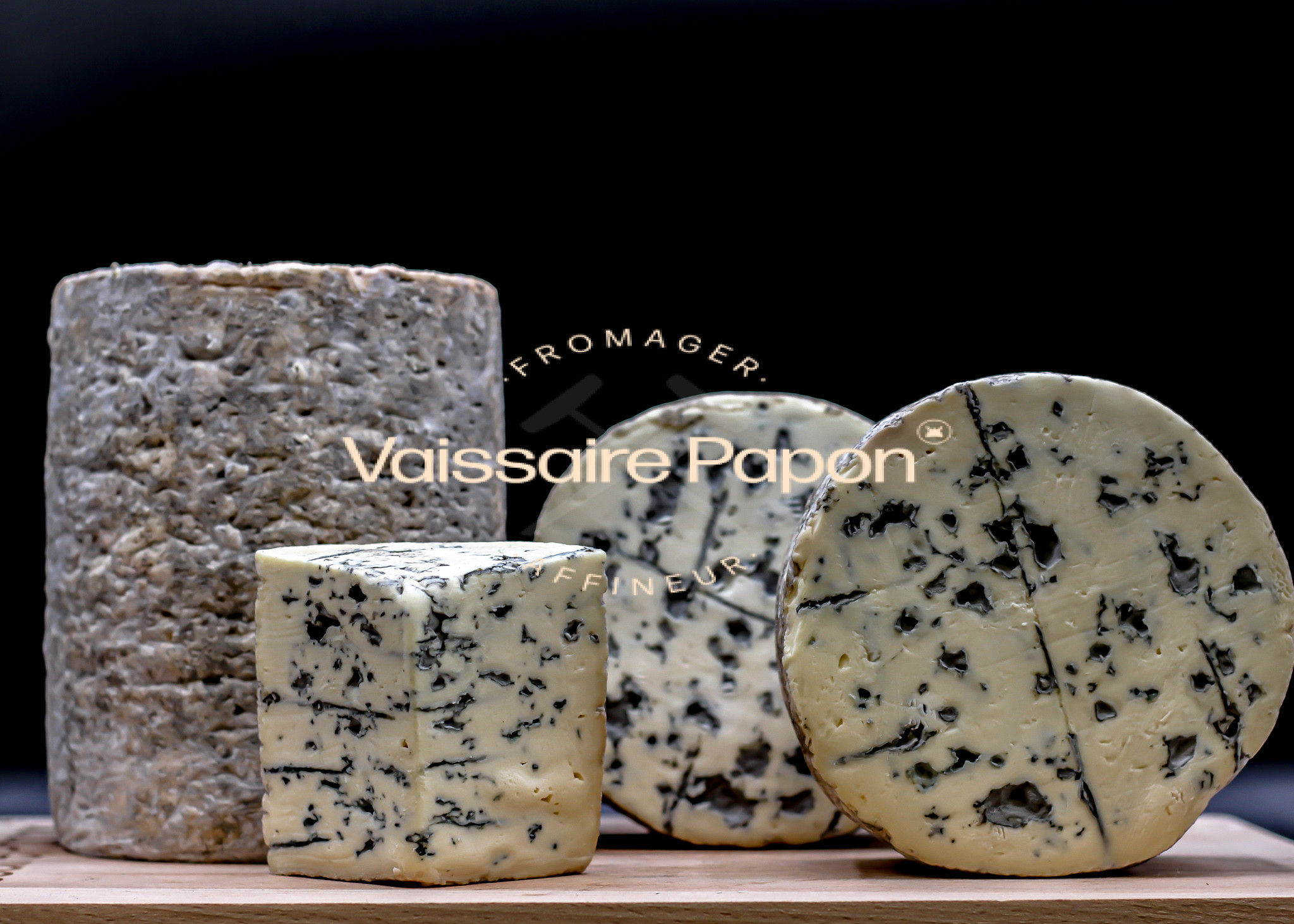 Vaissaire Papon Fourme d'Ambert Fermière AOP pâte persillée