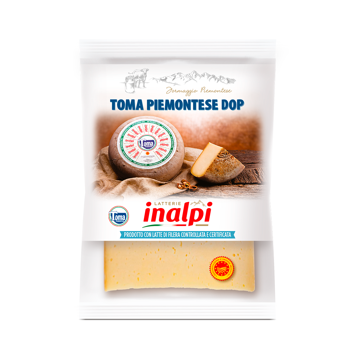 Inalpi Toma Piemontese DOP fromage 200g affiné