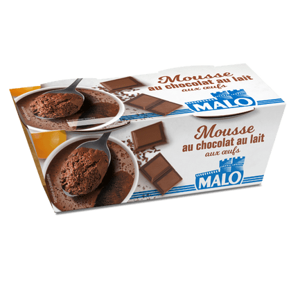 Malo Les Desserts Mousse Chocolat au Lait aux Œufs