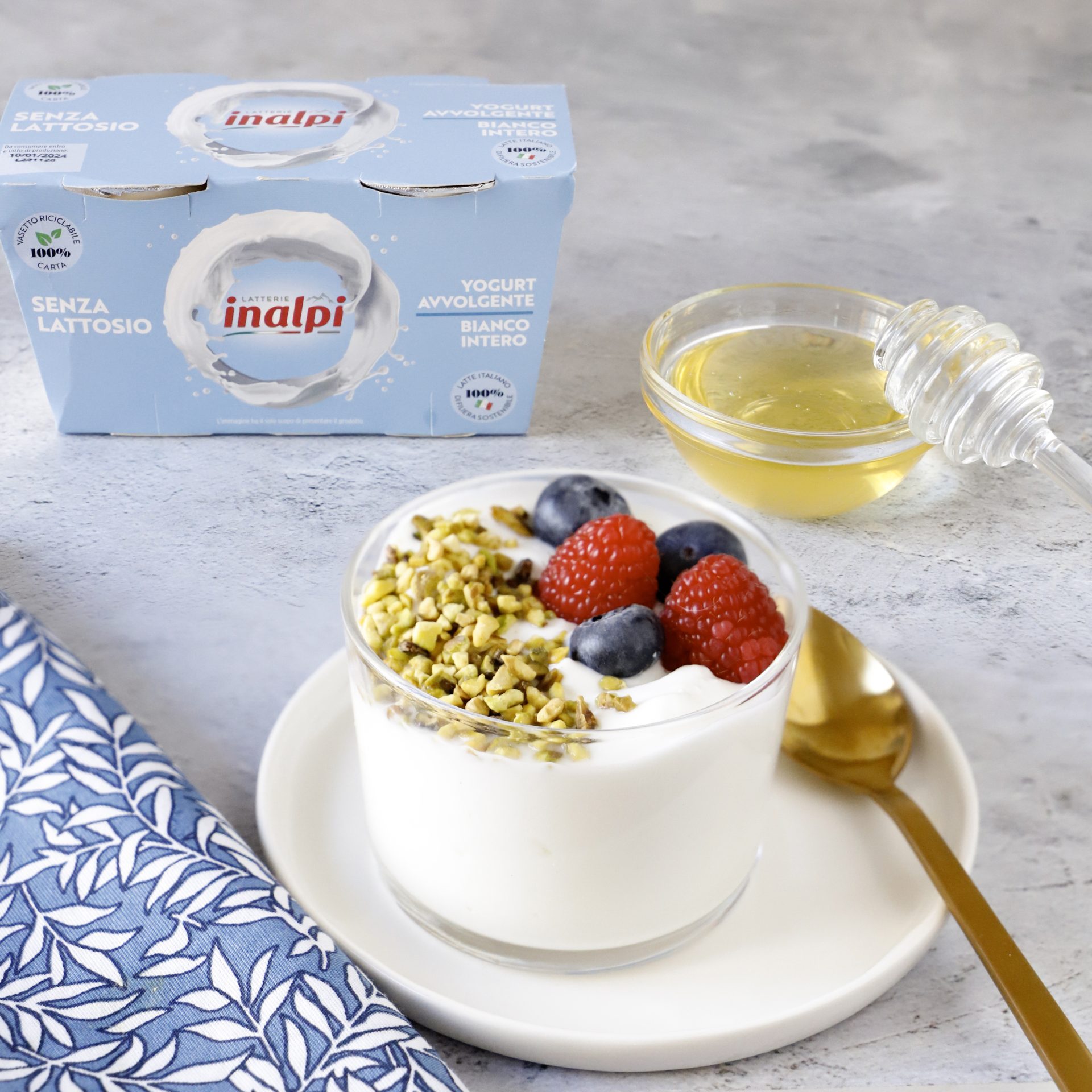 Inalpi yaourt nature entier 2x125g sans lactose
