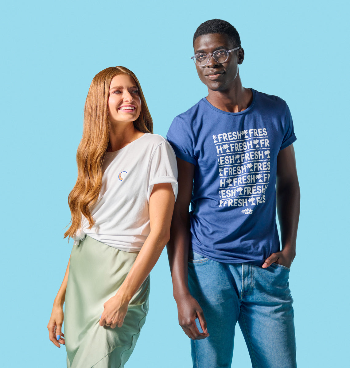 Vita Coco Coconut Tee-shirt Col Rond Brodé