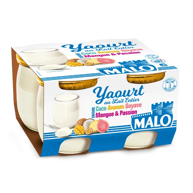 Malo Les Yaourts yaourt lait entier saveurs exotiques