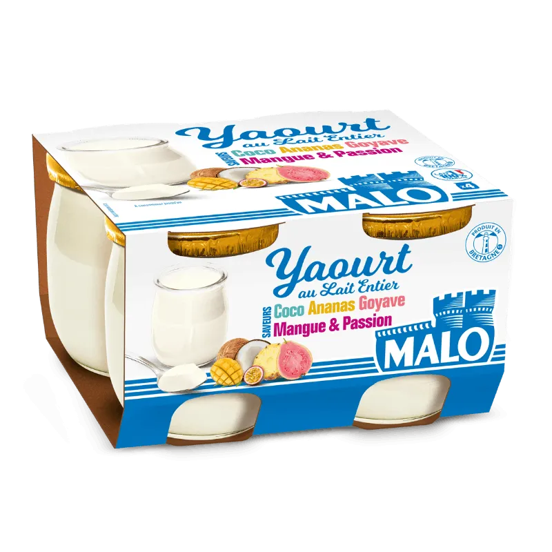 Malo Les Yaourts yaourt lait entier saveurs exotiques