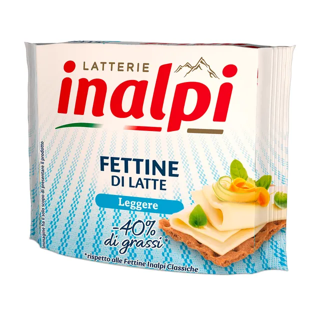 Inalpi Fettine di Latte fromage fondu light 175g -40% gras